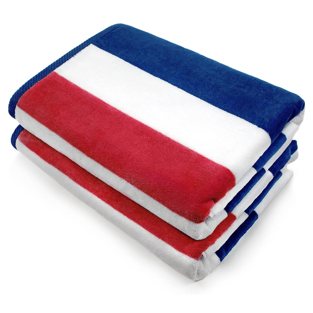 Ainoriitta Oversized Luxurious Velour Tonal | 100% Cotton Beach Towels, Large, Soft and Absorbent Longshore Tides 