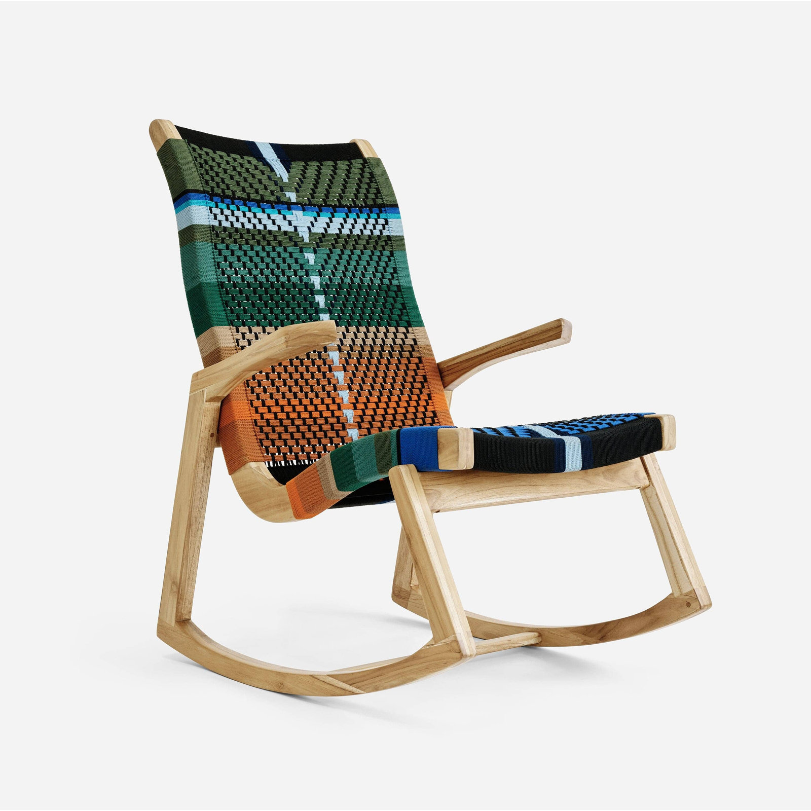 Amador Rocking Chair, Natural, Mot Mot Pattern
