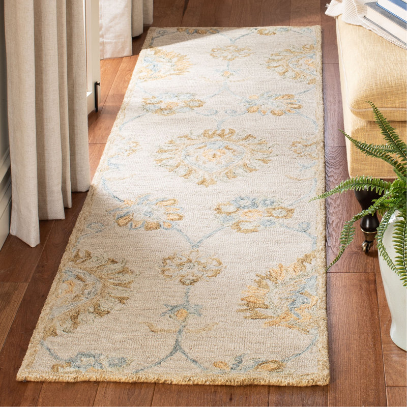 Lococo Hand Tufted Wool Floral Rug, Runner 2'3" x 8'