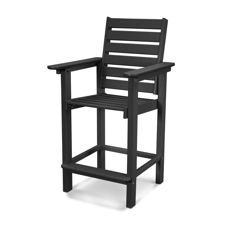 Fauteuil de comptoir POLYWOOD Captain, Noir