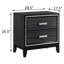 Chambre 2 - Table de chevet en noir patiné - Rangement contemporain avec fonctionnalité