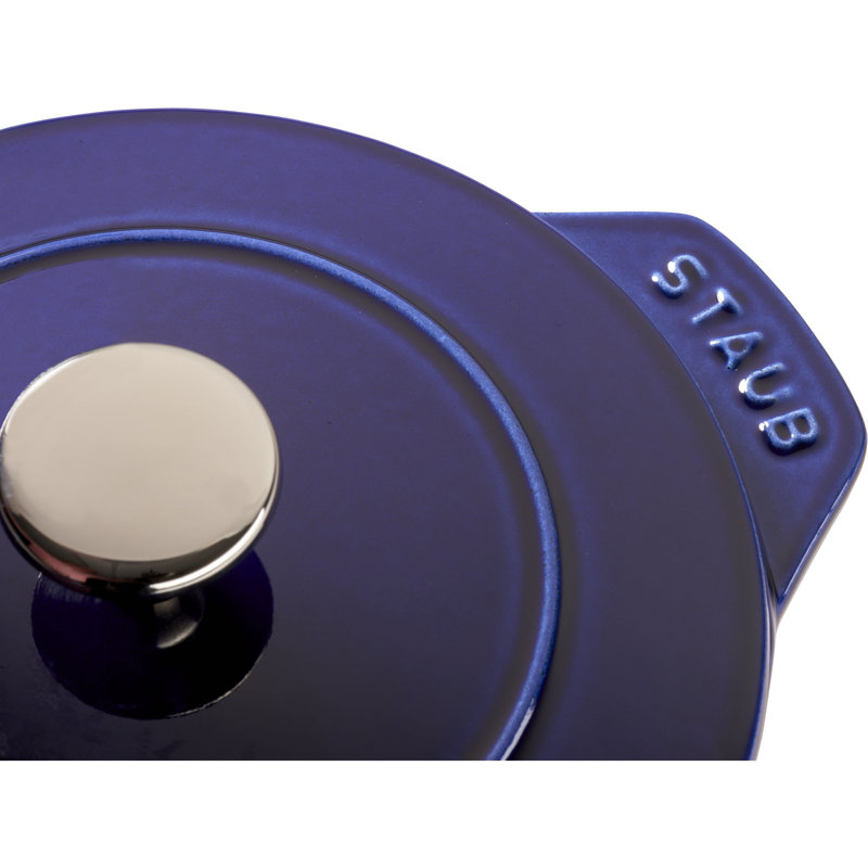 Staub Cast Iron 1.84-qt Petite French Oven, 1.84 quarts, Dark Blue