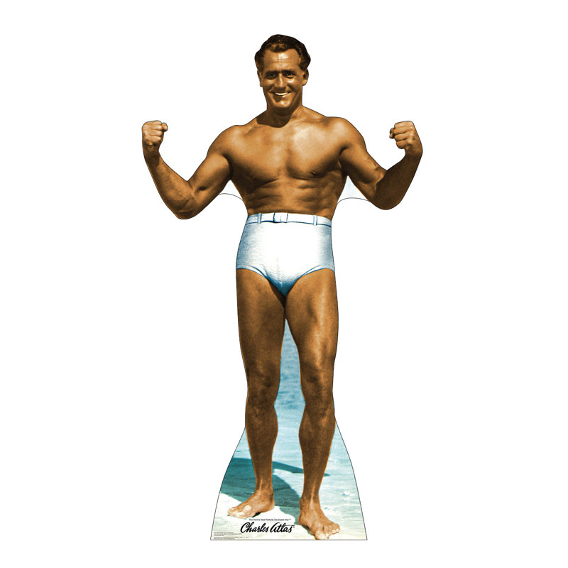 Charles Atlas 70'' Black and White Cardboard Standup