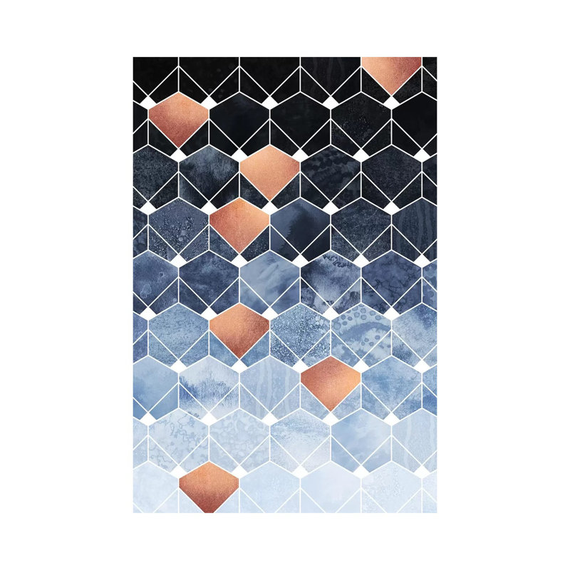 Copper Diamonds, Rectangular by Elisabeth Fredriksson - Wrapped Canvas Print, 66.04 cm H x 45.72 cm W x 3.175 cm D