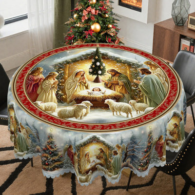 Nappe en polyester lavable Noël