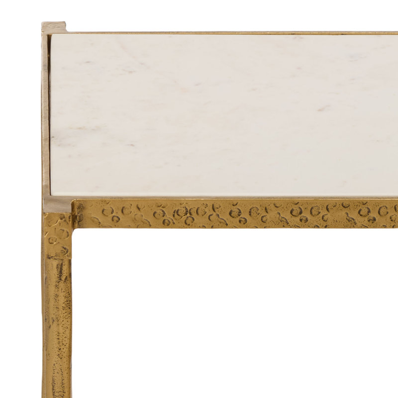 Isabellina Metal And Marble Console Table, Brass