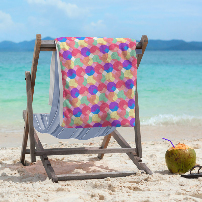 Katelyn Elizabeth Beach Towel, Pink/Purple