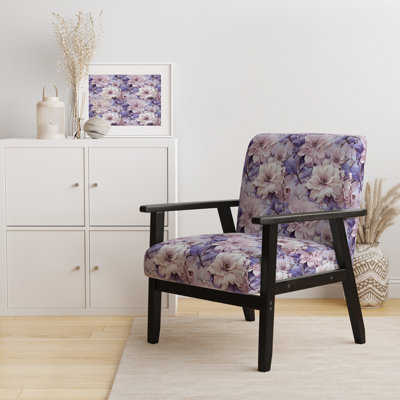 Chaise d'appoint florale Cobalt