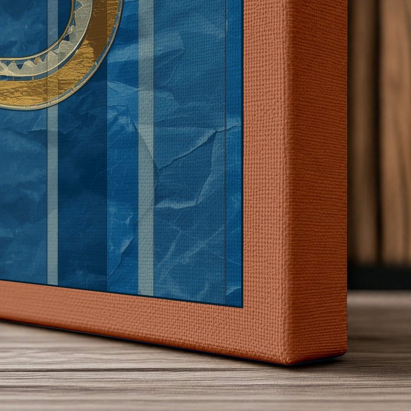 Gilded Serpent Art Deco - Wrapped Canvas, 24x16 - 61.0 x 40.6 cm, Terracotta Border