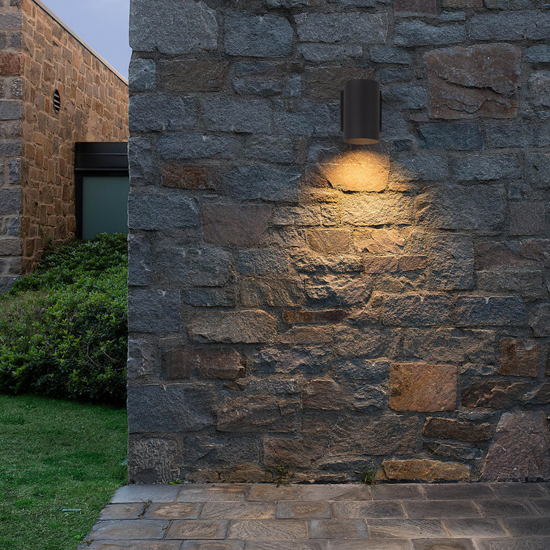 Renleigh 7" H Outdoor Wall Light with 5W LED GU10 Replaceable Bulbs