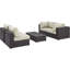 Ensemble de mobilier d'extérieur en rotin 5 pièces Modway Convene-687209955