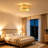 6-Speed Reversible Ceiling Fan with Reed Rattan Shade for Bedroom Living Room-1135588248