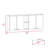 7-Shelf 4-Door 2-piece Kitchen Set, Upper Wall Cabinet and Kitchen Island White and Walnut-887608391