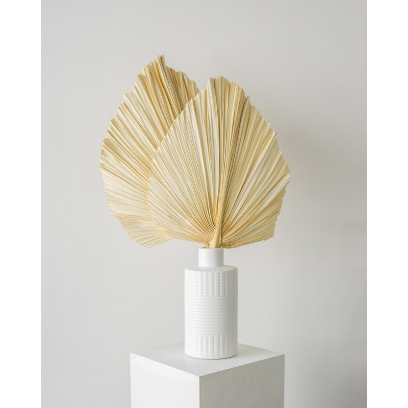 Palm Plant, Beige, 16" H x 9" W x 1" D
