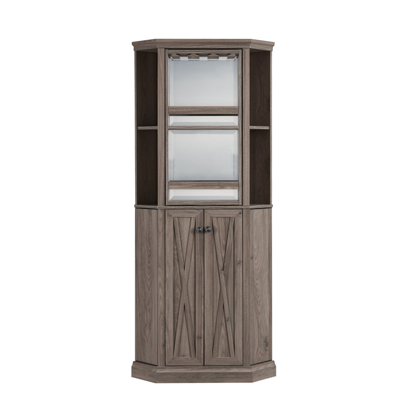 Bar de coin Ian Home Source Home, Noyer / gris