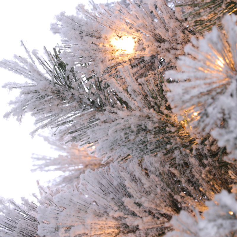 Lighted Artificial Pine Christmas Tree, 6.5'