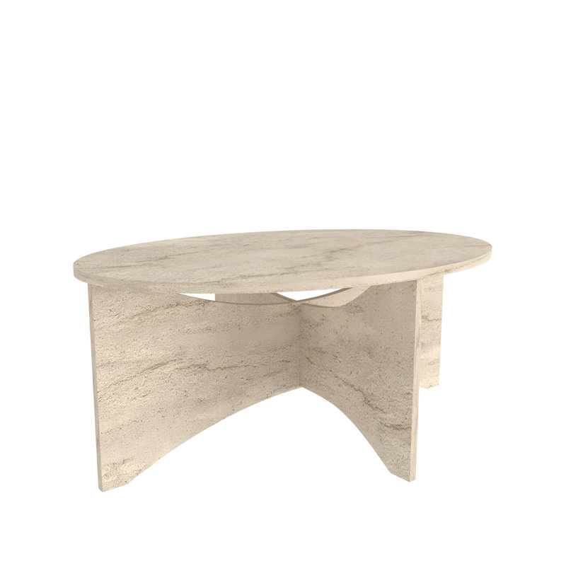 Solo 100 Cm Oval Coffee Table, Cream