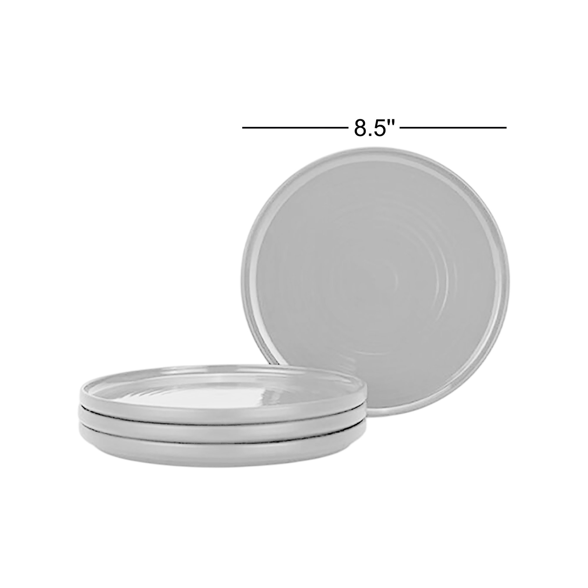 Essential Dinnerware - Salad Plate - Set Of 4, Gray