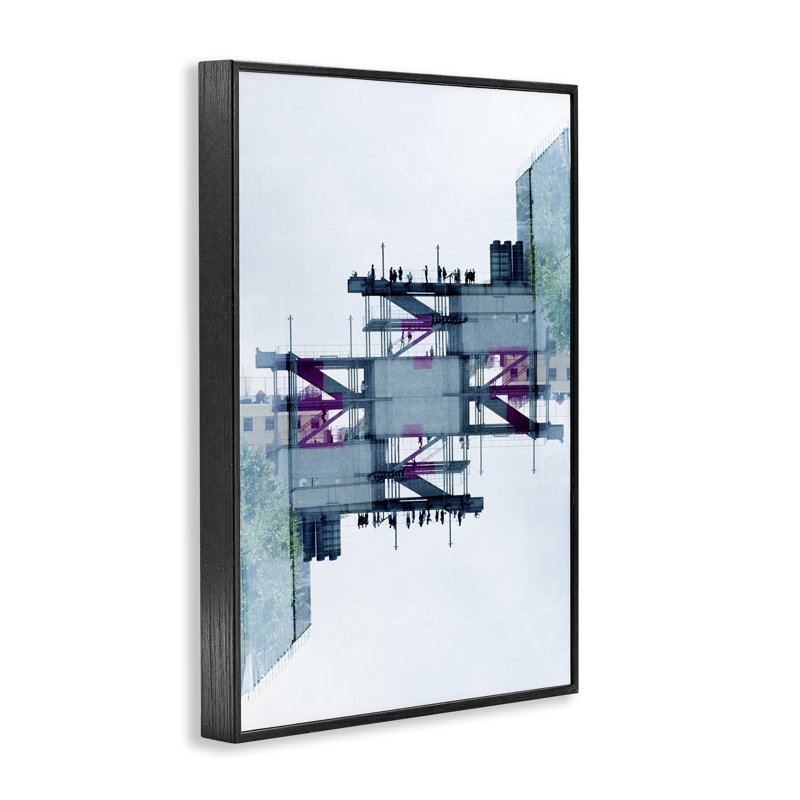 Estampe numérique symétrique encadrée par Robin Vandenabeele, 18" H x 12" W, Giclée encadrée noir minuit