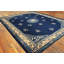 Antique Room Size Knotted Wool Blue Rectangle 1900s Chinese - Peking Rug
