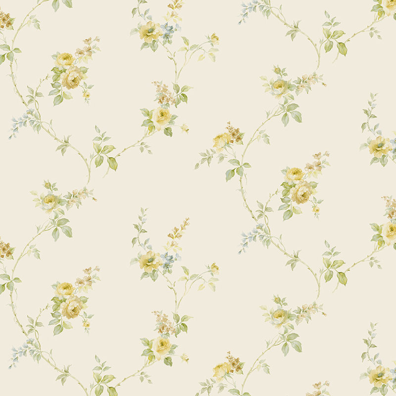 Rouleau de papier peint L 32,7 pi x l 20,5 po Stockard, Jaune