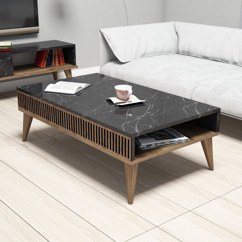 Tusten Four Leg Coffee Table with Storage