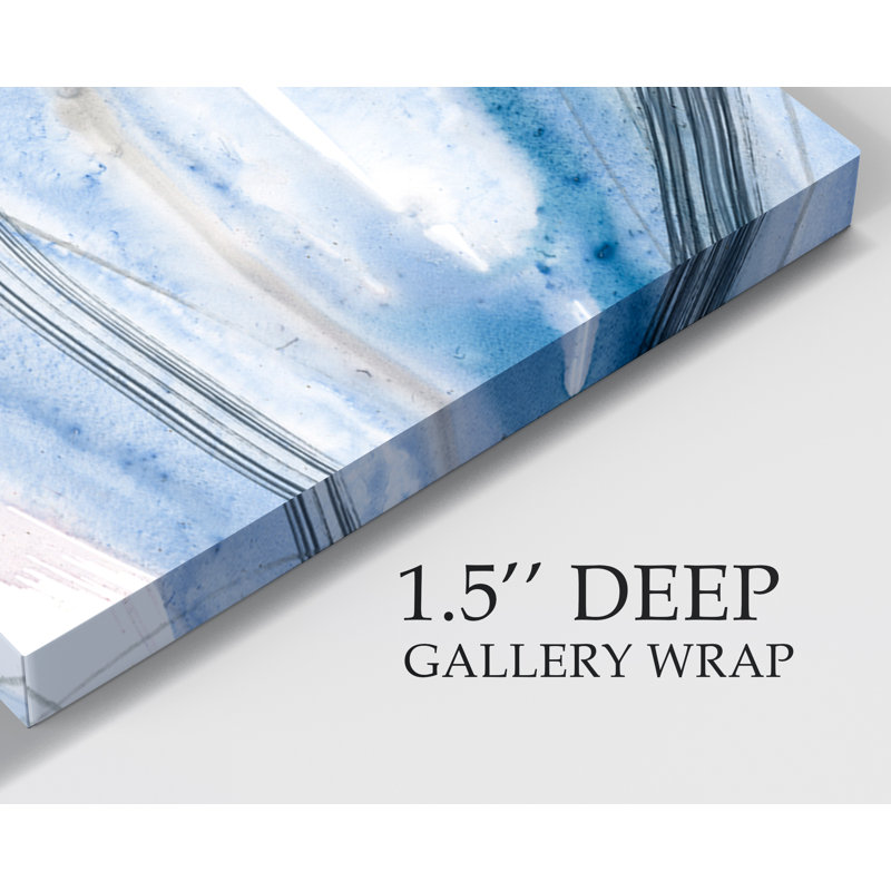 «Azure Vortex II», reproduction d'art sur toile, H 12 po x l 8 po x P 1 po, Toile tendue