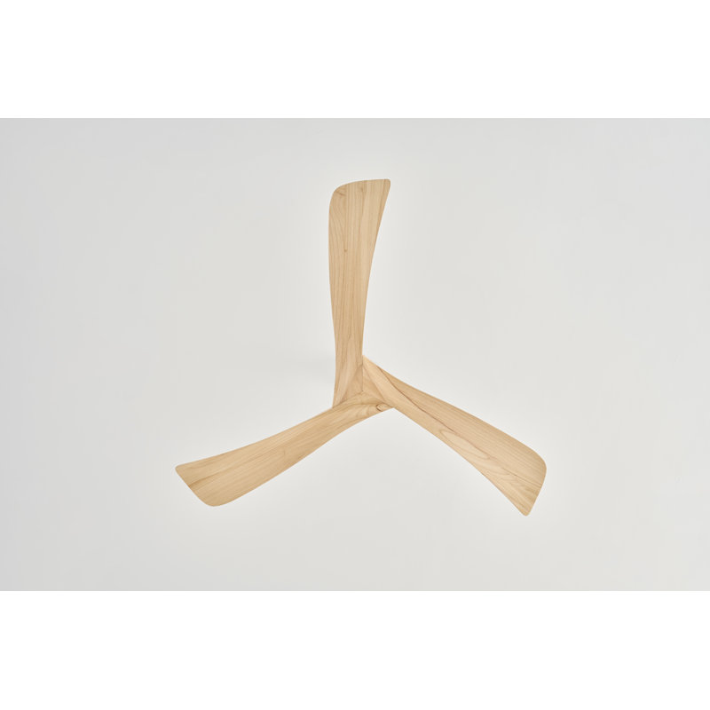 Forester Smart Ceiling Fan, 60", Brushed Steel with Natural Wood Blades