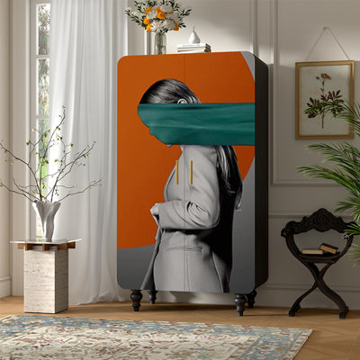 Simple and modern solid wood wardrobe