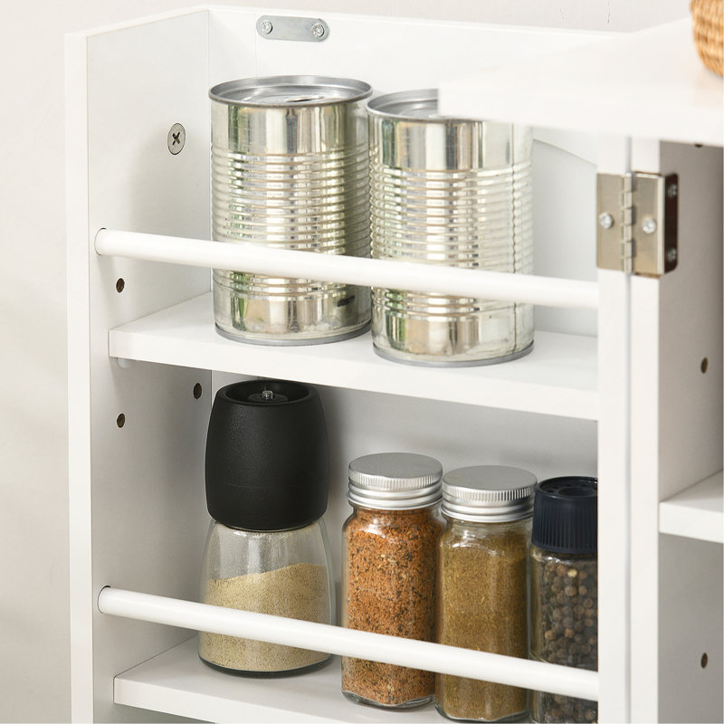 Armoire de rangement pour garde-manger avec étagère à 5 niveaux, 12 étagères à épices