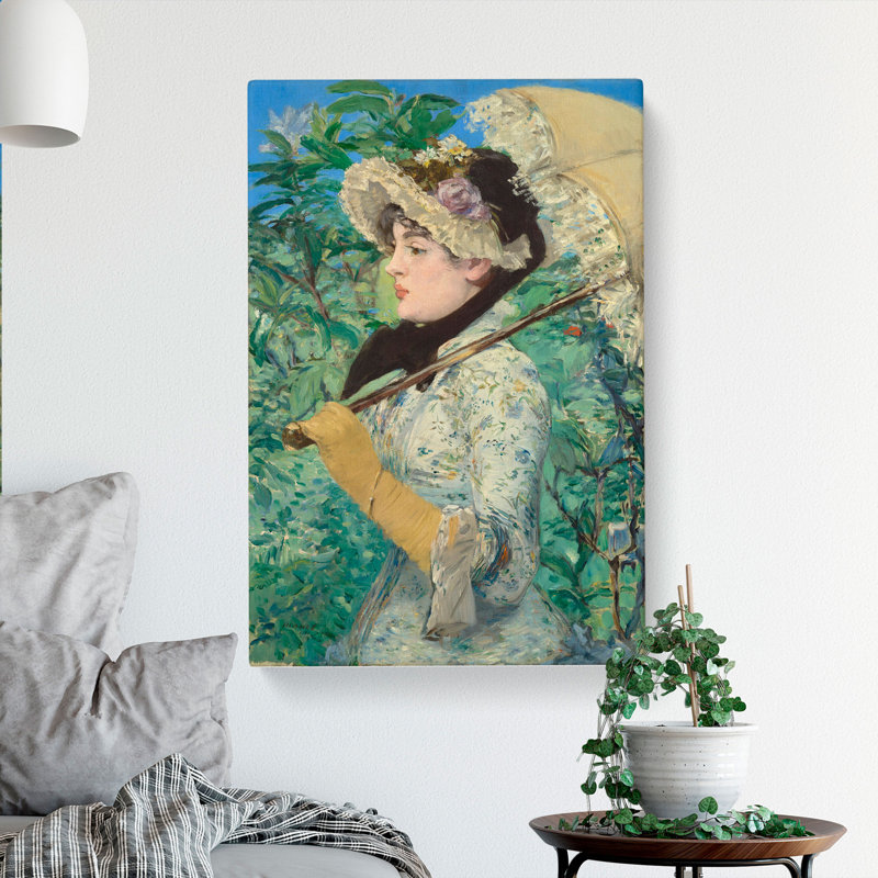 Jeanne Spring by Edouard Manet - Wrapped Canvas, 60cm H x 40cm W x 3cm D