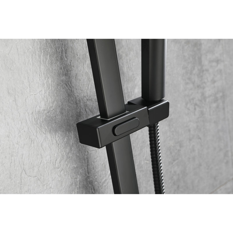 Handheld Shower With 28-Inch Slide Bar And 59-Inch Hose, Matte Black Stainless Steel, Height Adjustable, Functional Spray For All, Ideal Pet Washing Adjustable In Bar, Multiple Modes