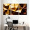 «Golden», ensemble de 3 reproductions d'art sur toile