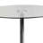 Caitlan 39.25'' Round Glass Dining Table with 29''H Chrome Base