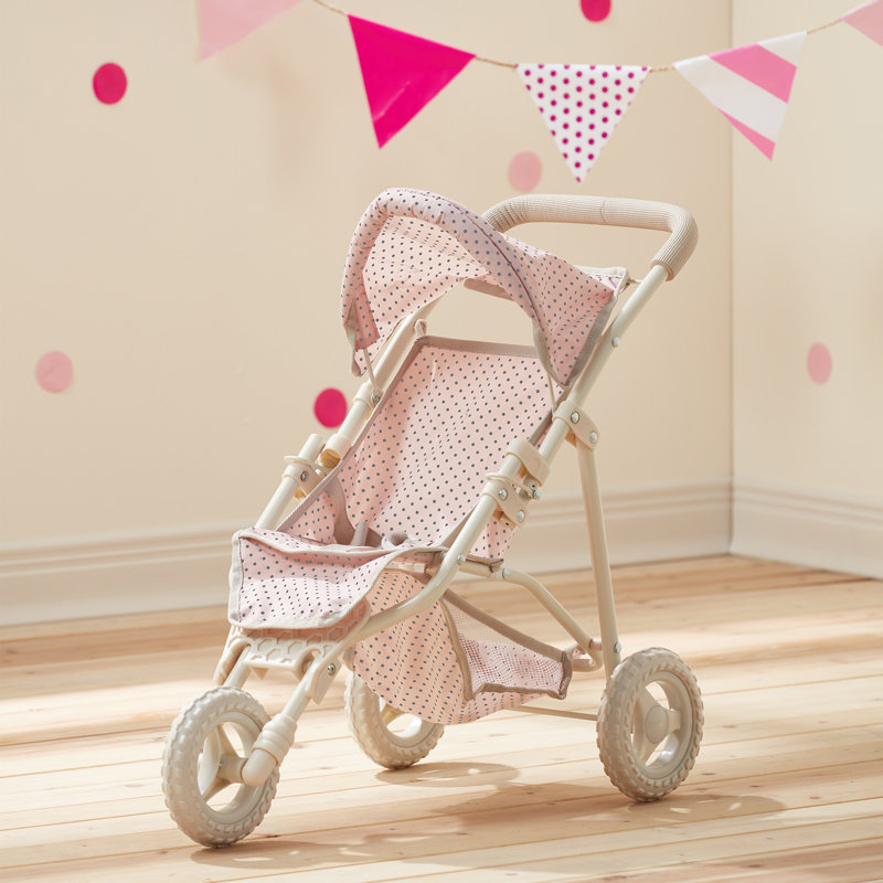 Olivia's Little World Doll Jogging-Style Stroller, Pink/Cream/Gray