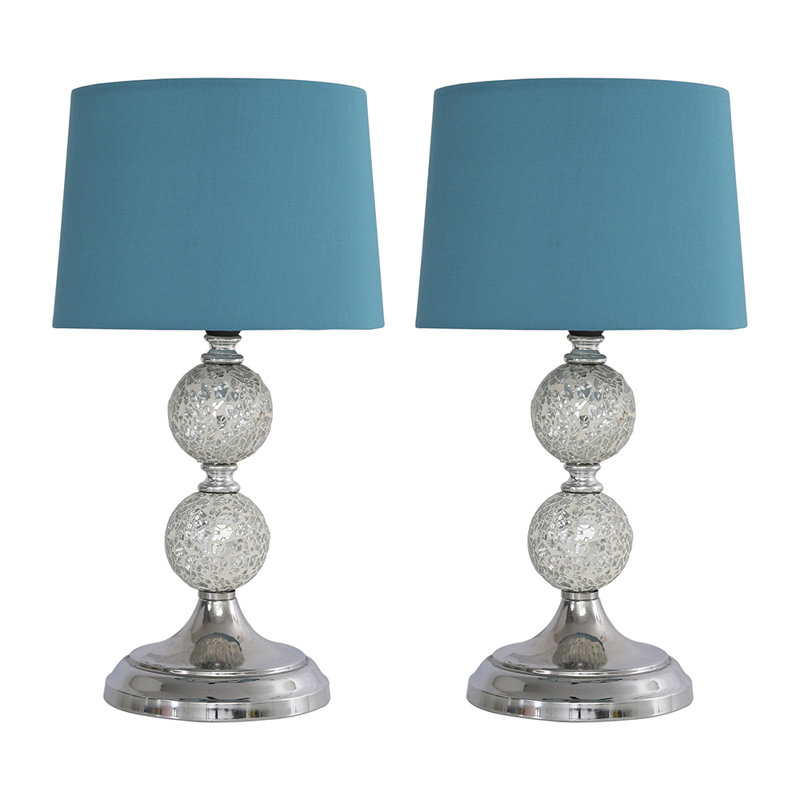 Korbin Bedside Table Lamp, Blue, No Bulb