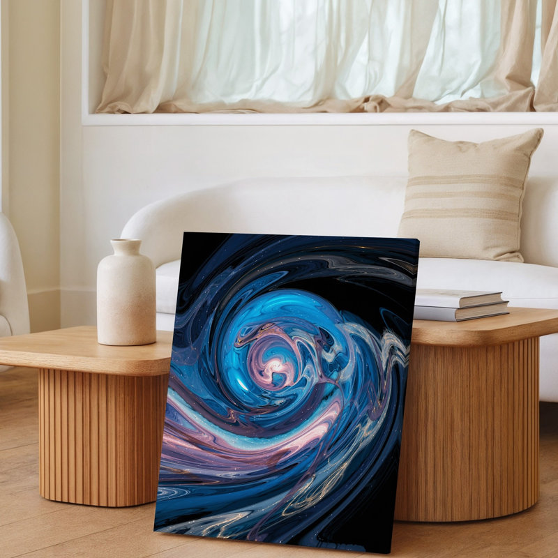 "Toile", conception abstraite visuellement frappante, présentant des motifs tourbillonnants fluides, art mural