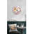 Pink Marble Wall Clock, Tempered Glass Home Accent, Gold Abstract Decor - Modern Living Room Timepiece, Blush Bedroom Housewarming Gift-1947119898-1947119845
