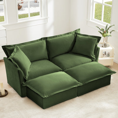 2 places avec repose-pieds, chenille pour lit douillet amovible