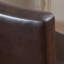 Tabouret de bar en cuir brun avec structure en bois massif (ensemble de 2)