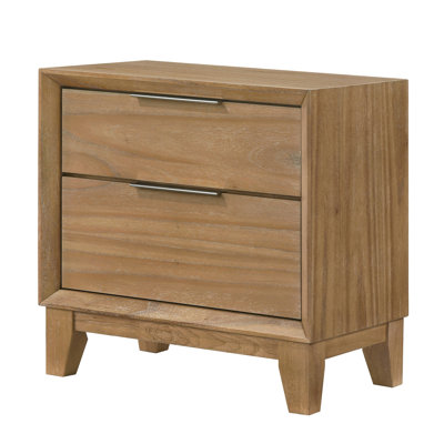 1pc Contemporary 2-Drawer Nightstand Wooden Furniture