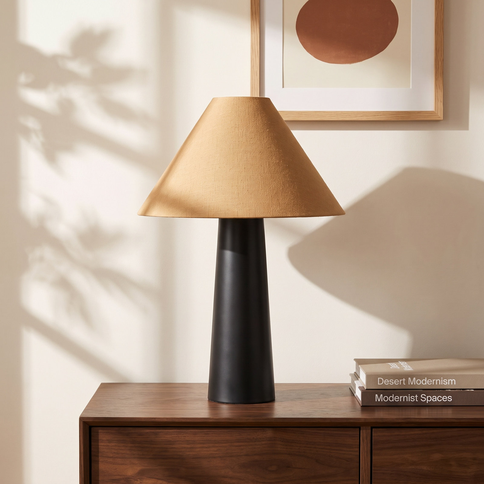 Payson Metal Table Lamp, Black, Mustard
