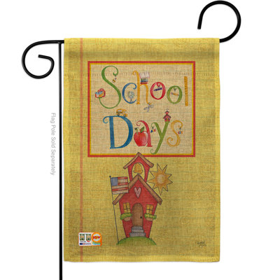 Occasion spéciale school days & education impressions 2 côtés en toile jute 18,5 x 13 po drapeau de jardin