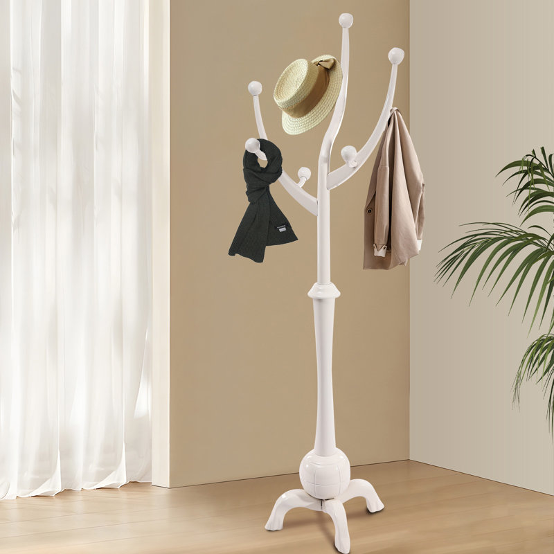 Portemanteau autoportant en bois, Blanc
