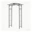 Tonnelle de jardin en métal noir pour les mariages et les décorations extérieures, H 83 po x l 51,3 po