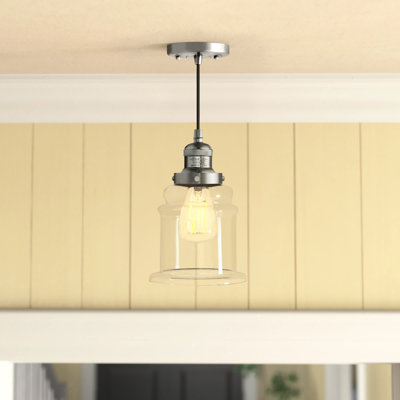 Luminaire suspendu en forme de cloche à 1 lumière Galaviz