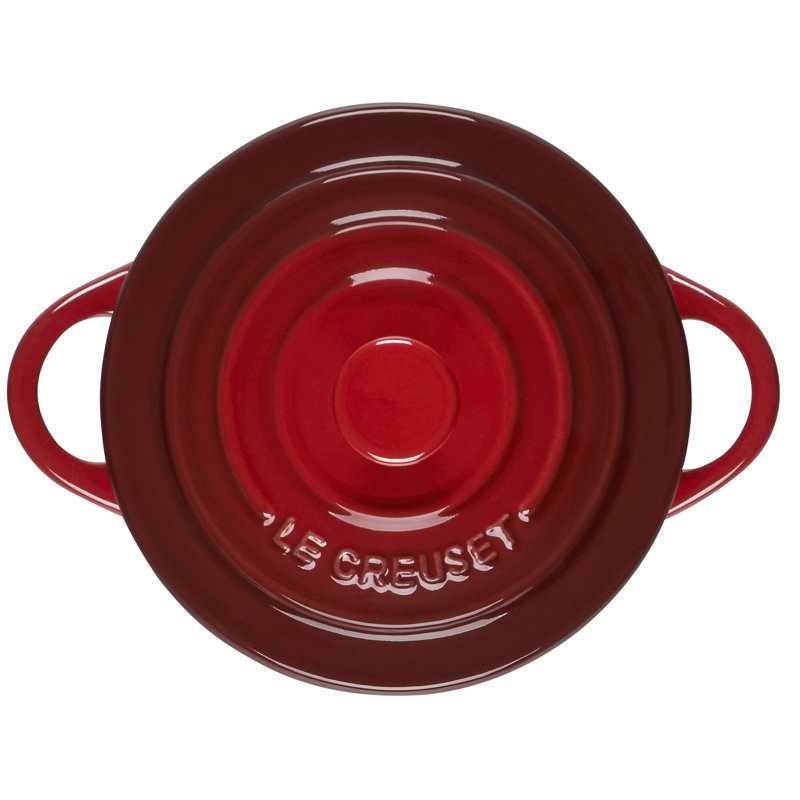 Le Creuset Stoneware Mini Round Cocotte, 8Oz., Cerise