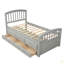 Lit plateforme simple avec rangement en bois massif et 6 tiroirs-1812219347