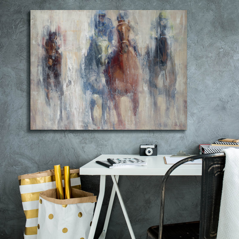 «Derby 2015» par Valtcho Tonov, art mural sur toile, H 26 po x l 34 po x P 1,5 po