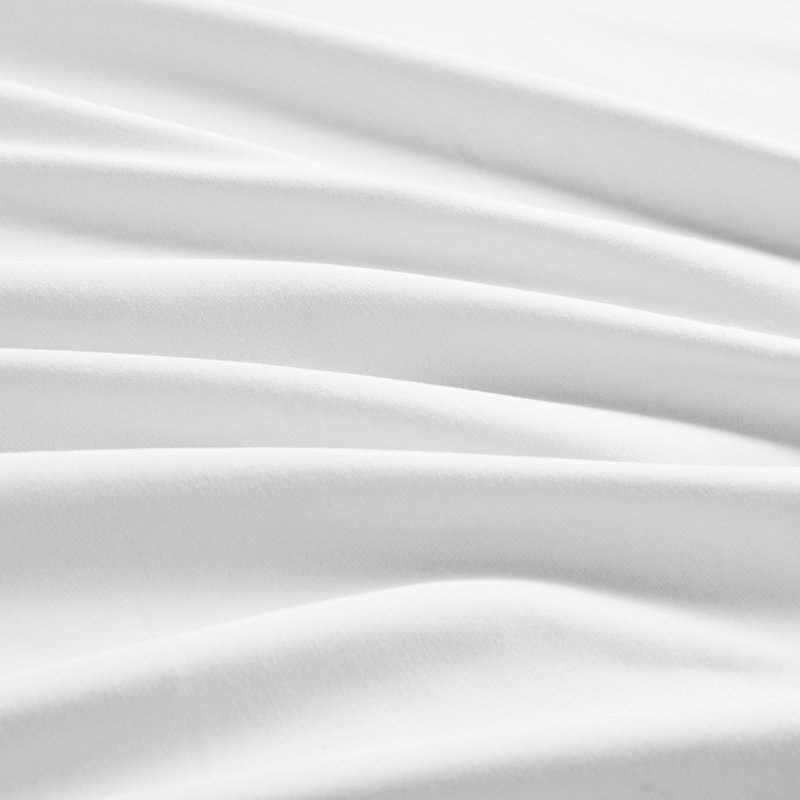 Drap-housse uni en microfibre Coolmax, Lit double, Blanc
